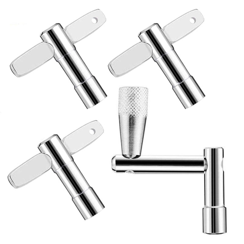 EASTROCK EastRock Drum Keys 3-Pack Drum Tuning Key with Continuous Standard Motion Speed key,Universal Drum Key Tuner (Chrome-Plated Steel)  - Image 1