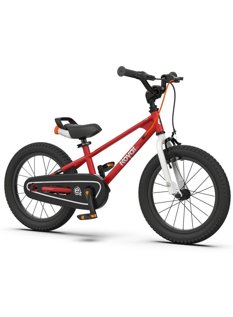 RoyalBaby 16" Kids Bike EZ Freestyle  Lightweight Beginner Balance-to-Pedal Bicycle for Boys & Girls Ages 47, Tool-Free Assembly, Sporty Metallic Design  Red (RB16-30-RED) - Image 1