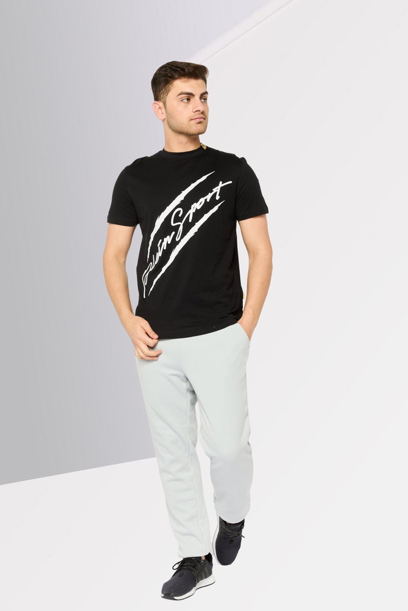 PHILIPP PLEIN Plein Sport Men Sportswear Fit Short Sleeve Outdoor T-Shirt, Black - Image 2