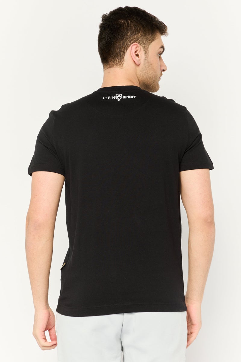 PHILIPP PLEIN Plein Sport Men Sportswear Fit Short Sleeve Outdoor T-Shirt, Black - Image 4