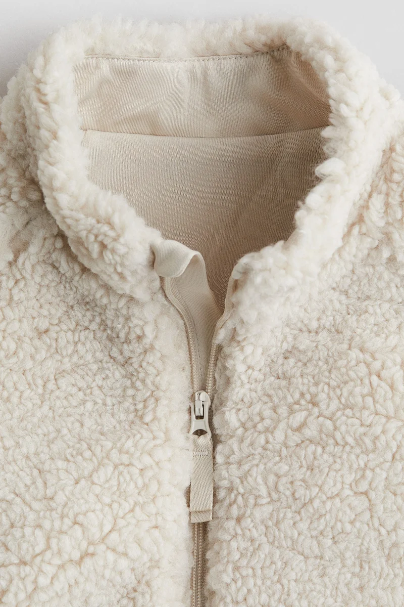 H&M Hooded pile jacket