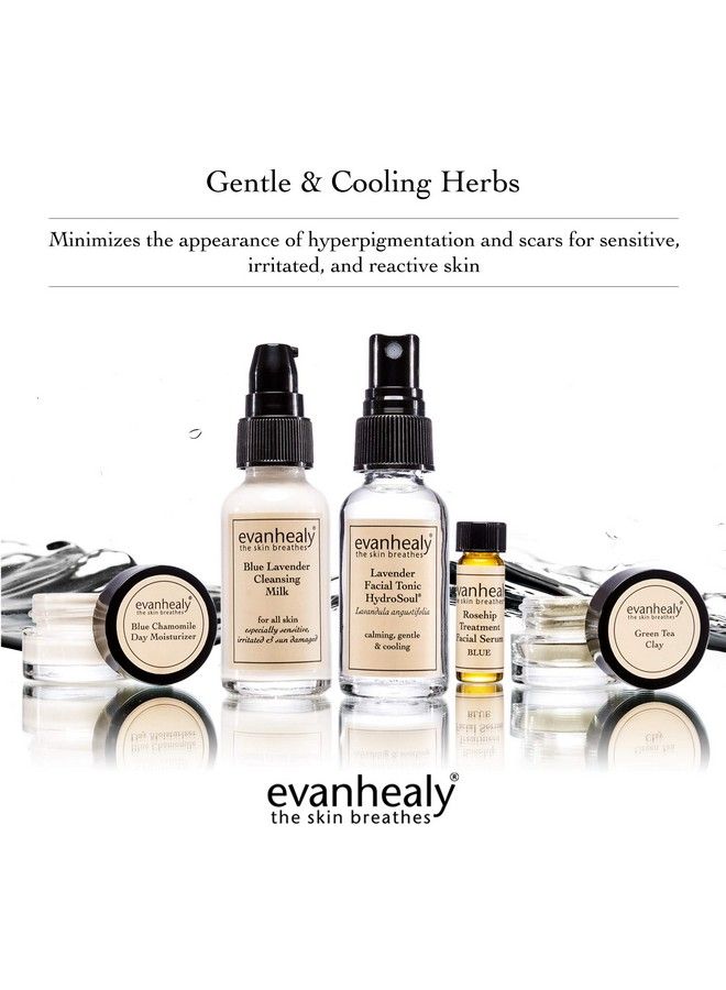 evanhealy Calming Blue Skin Care Set | 5 Piece Travel Face Care Kit For Sensitive Skin | Skincare Kit With Facial Mask & Gentle Skin Cleanser | Anti Aging Skin Perfecting Treatment - Image 5
