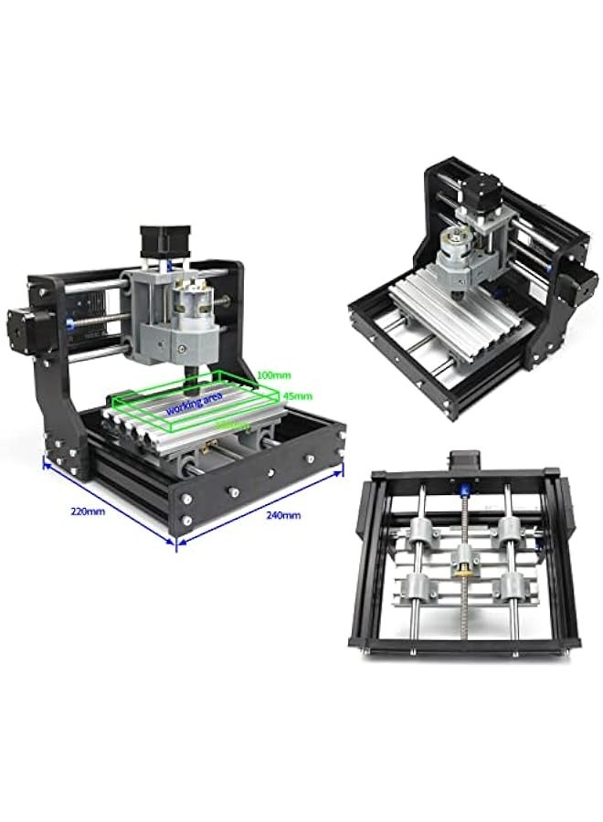 CNC 1610 PRO 3 Axis GRBL Control DIY Mini CNC Router Machine Kit with Offline Controller and 14pcs ER11 Collets CNC Engraving Milling Machine for Cutting Wood Plastic Acrylic PVC PCB - Image 2