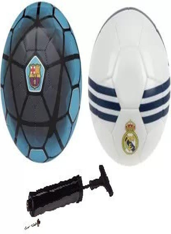 WIKIGO Set of Madrid & FCB Football with Air Pump - Image 2