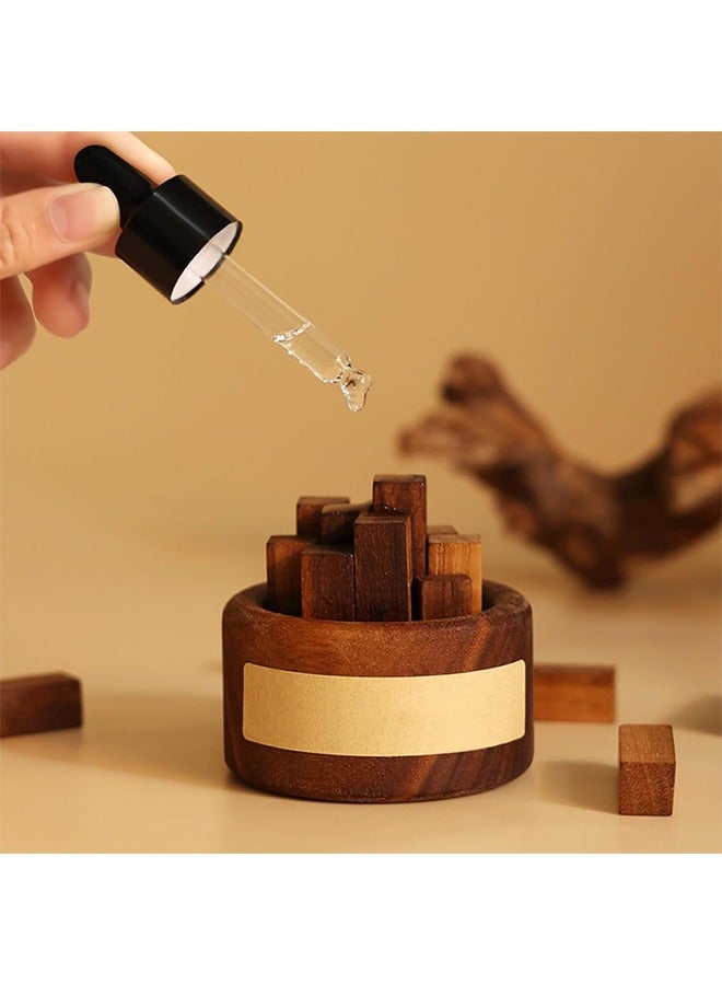 Golden Rose Pure Walnut Wood Passive Aromatherapy Essential Oil Diffusers, Non Electric Eco-Friendly Wooden Natural Aroma Diffuser for Cars, Small Rooms, and Office Desk Decor (Wood Diffuser) - Image 5