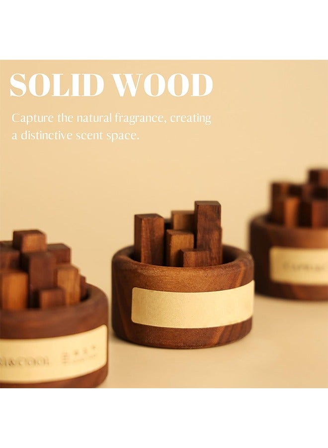 Golden Rose Pure Walnut Wood Passive Aromatherapy Essential Oil Diffusers, Non Electric Eco-Friendly Wooden Natural Aroma Diffuser for Cars, Small Rooms, and Office Desk Decor (Wood Diffuser) - Image 4