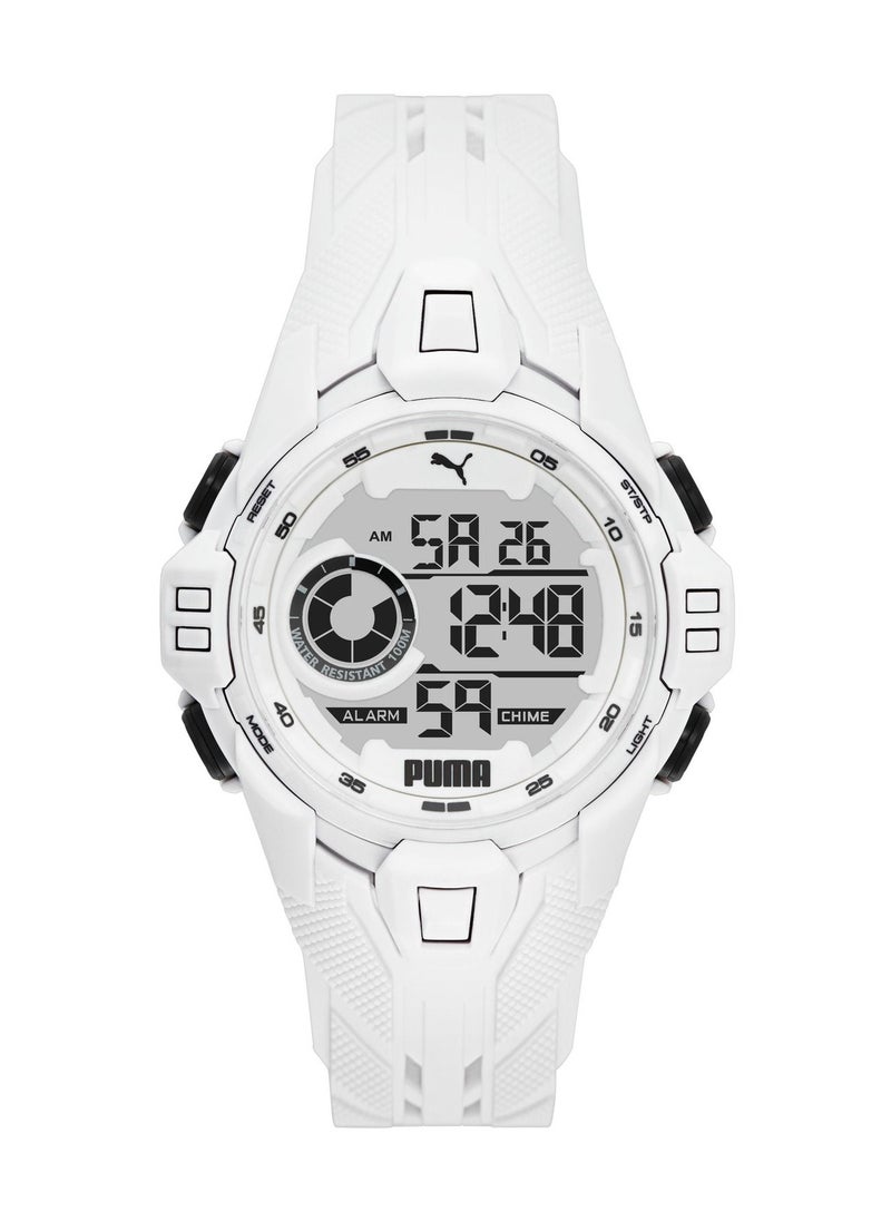 PUMA Digital Mechanical Watch for Men With White Rubber Band- 10 ATM - PU P5039  - Image 1