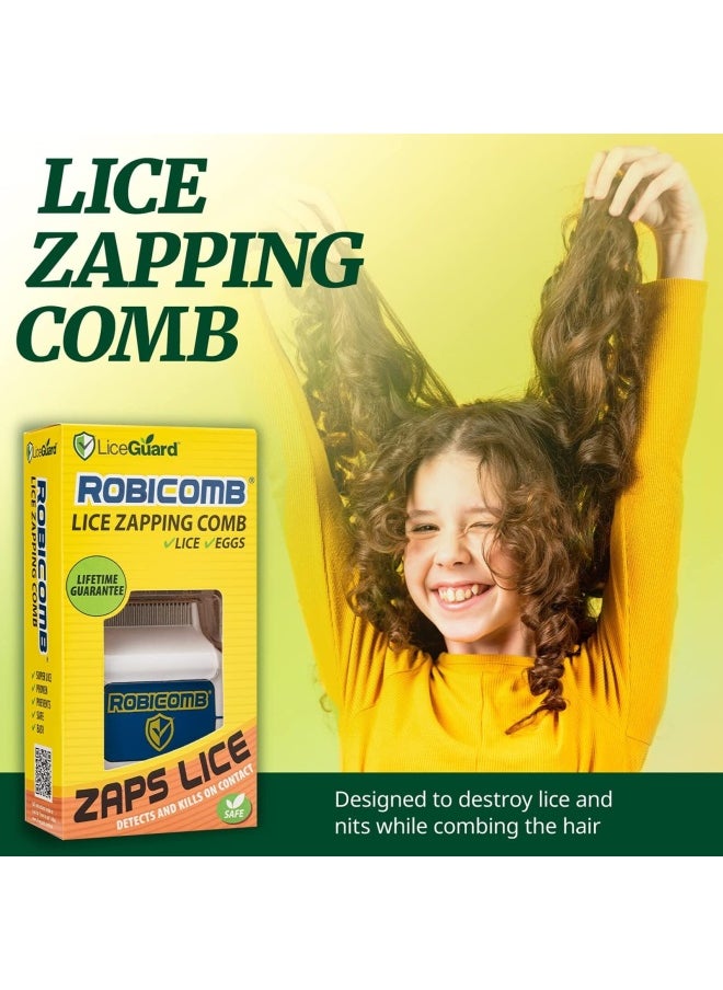 LiceGuard - RobiComb Electric Head Lice Comb | Lice & Eggs Zapping Tool Blue - Image 1