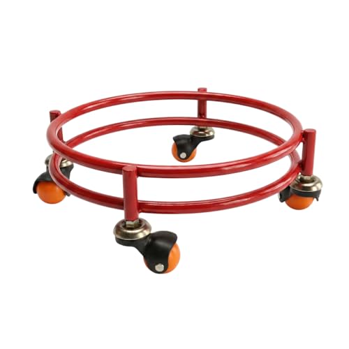 BIRDWING New Heavy Red Colour Steel LPG Gas Cylinder Trolley with Red Finish – Heavy 4-Wheel Stand for Kitchen (Red Heavy Gas Stand 1 Pcs) (5 Year Warranty) - Image 1