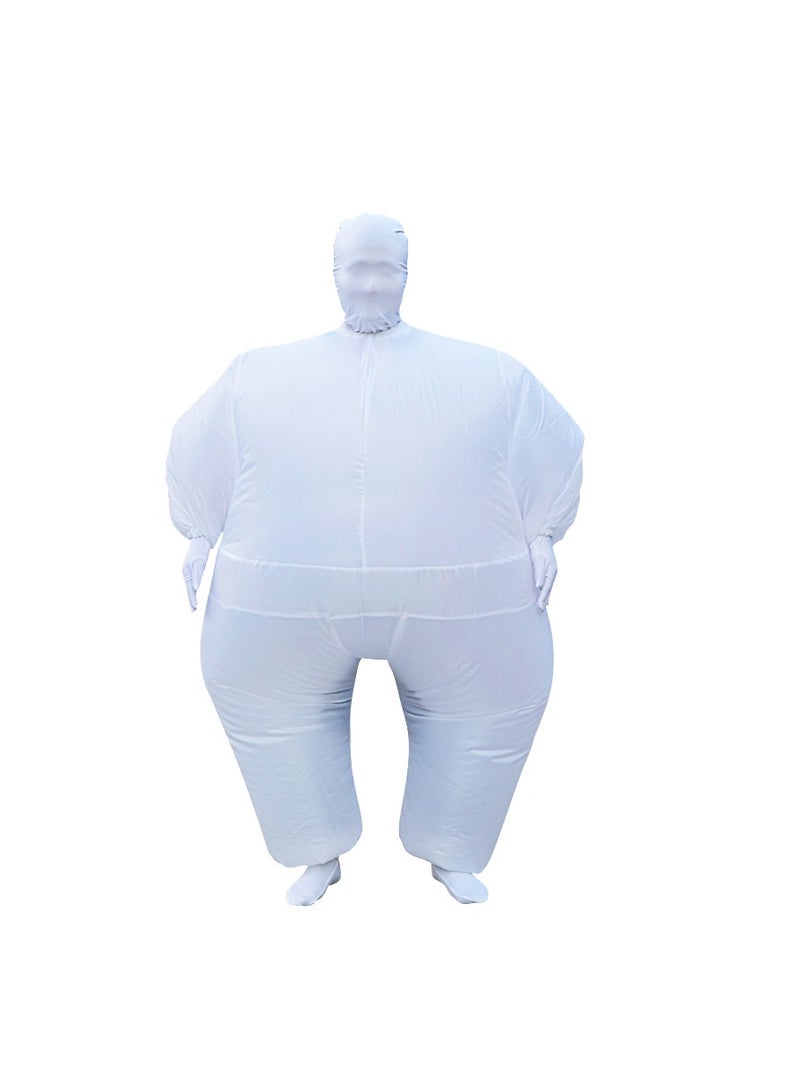XiuWoo Lightweight Inflatable Full Body Blow Up Comfortable Costume Suit White - Image 1