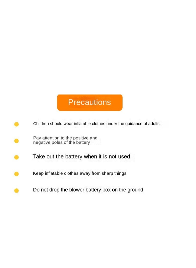 XiuWoo Lightweight Inflatable Full Body Blow Up Comfortable Costume Suit White - Image 4