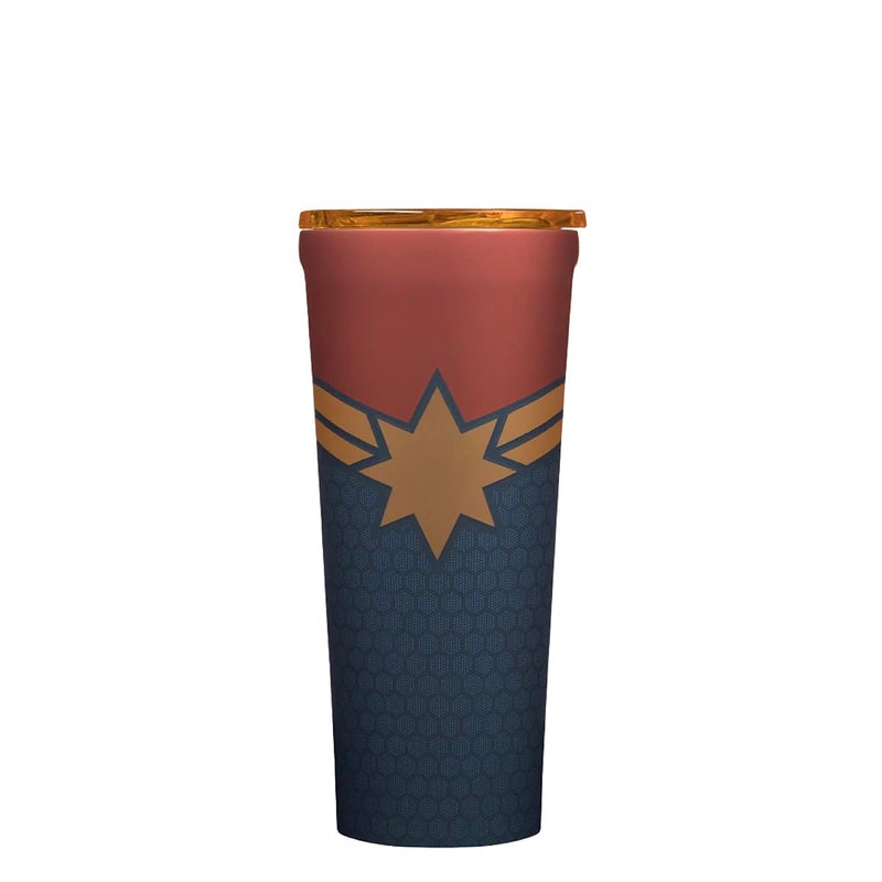 Corkcicle x Captain Marvel Classic Insulated Coffee Mug with Lid  24 oz - Stainless Steel Travel Tumbler Keeps Drinks Cold 9+hrs  Hot 3hrs - Cupholder Friendly Travel Coffee Tumbler - Image 1