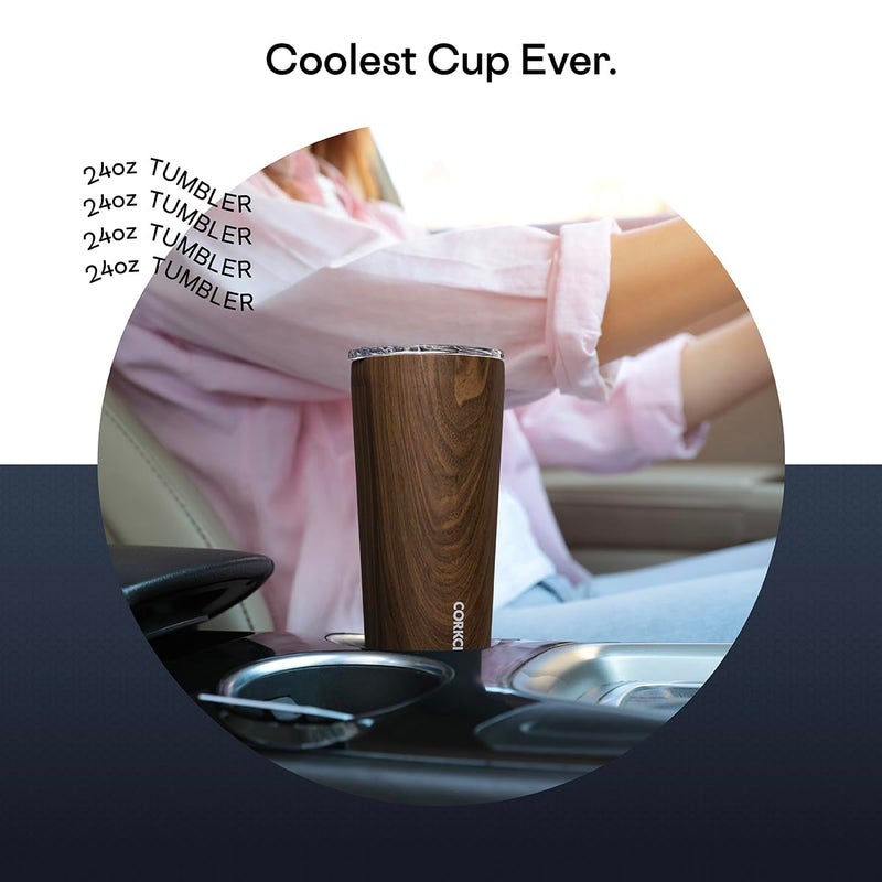Corkcicle x Captain Marvel Classic Insulated Coffee Mug with Lid  24 oz - Stainless Steel Travel Tumbler Keeps Drinks Cold 9+hrs  Hot 3hrs - Cupholder Friendly Travel Coffee Tumbler - Image 3