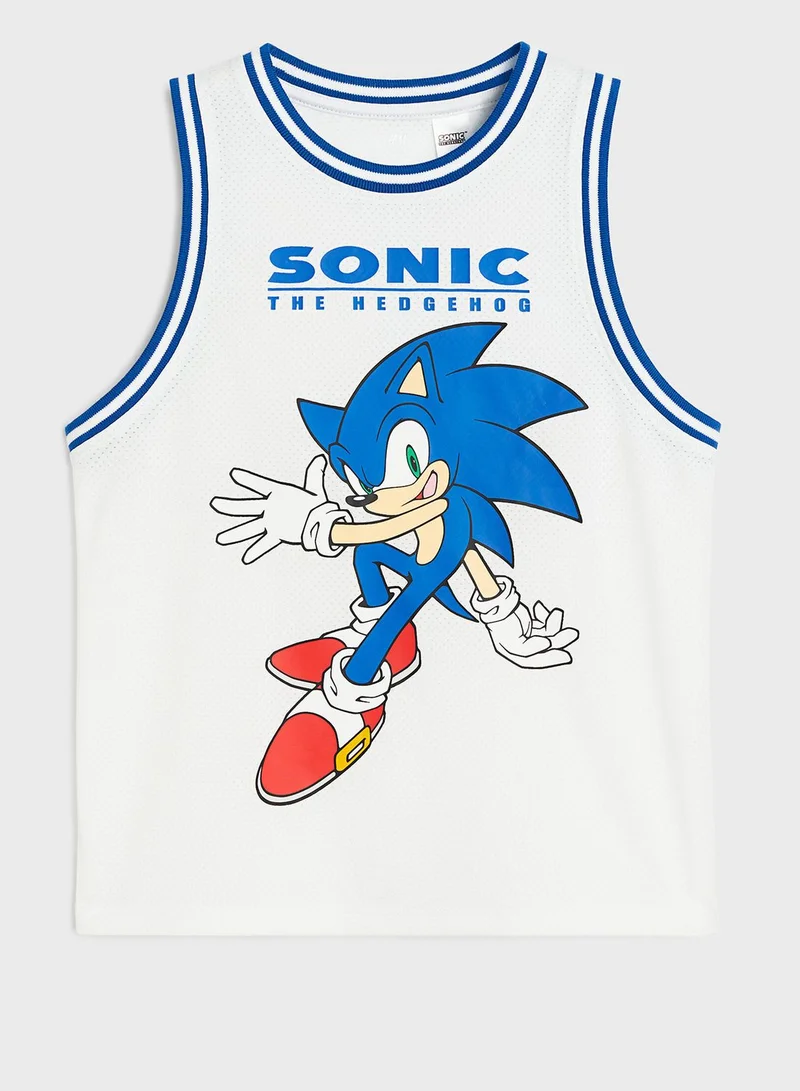 H&M Kids Sonic Print Oversized Vest Top
