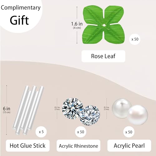 Vignor 500 Pcs 1.4 Inch Mini Artificial Flowers Head Bulk 5 in 1 Set Faux Foam Fake Small Rose Tiny Baby Flores Bouquet Cake Gift Home Decoration DIY Craft (Multiple Mixed Color) - Image 3