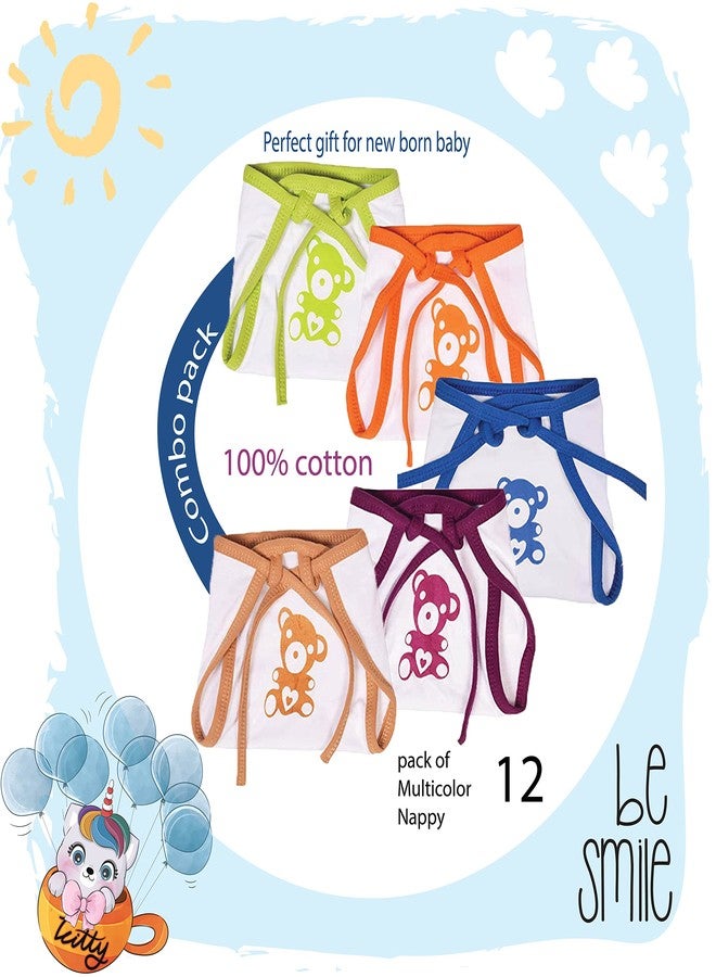 Babloo New Born Baby Clothes | Nappies | Cloth Diaper | Langot | Reusable Nappy | Washable Langotis | Cotton | Summer Wear | Gift Combo | Boys & Girls (0 to 6 Month) (Pack of 12 Pcs) - Image 3