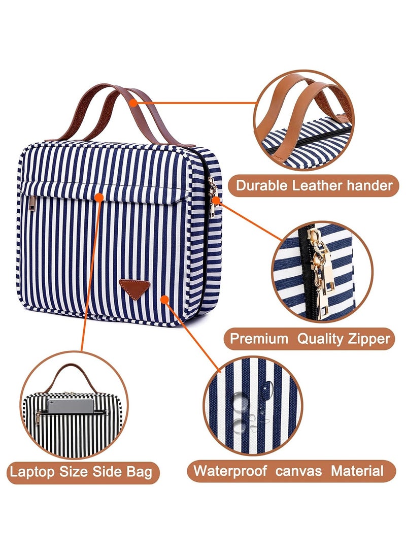 عام حقيبة حمام سفر معلقة، سعة كبيرة منظم حمام نسائي للسفر مع 4 أقسام وخطاف قوي، مثالية للاستخدام في السفر/اليومي. - Image 2