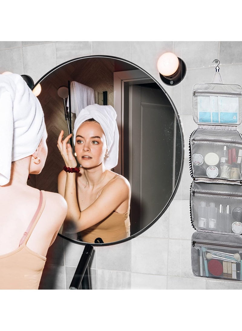 عام حقيبة حمام سفر معلقة، سعة كبيرة منظم حمام نسائي للسفر مع 4 أقسام وخطاف قوي، مثالية للاستخدام في السفر/اليومي. - Image 4