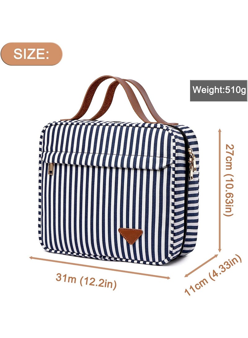 عام حقيبة حمام سفر معلقة، سعة كبيرة منظم حمام نسائي للسفر مع 4 أقسام وخطاف قوي، مثالية للاستخدام في السفر/اليومي. - Image 5