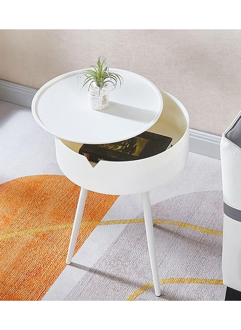 DubaiGallery Nightstand Modern Simple, Storage Table Round, Indoor Snack Table, Accent Bedside Tables Patio Side Table  - Image 3