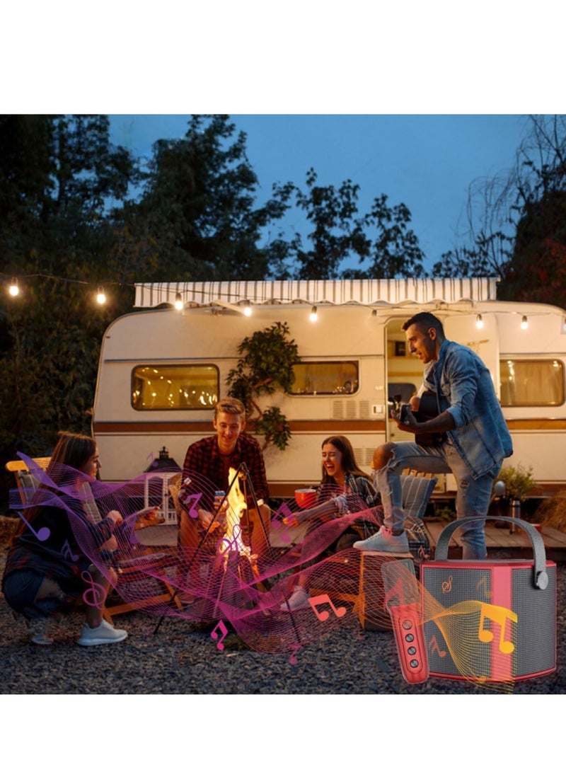 ELTRAZONE 2 Pack Karaoke Machine with UHF Wireless Microphones for Adults & Kids | Portable Bluetooth PA Speaker System | Supports Vocal Cut for Home Parties, Meetings, Weddings | Rechargeable, Loud Sound, LED Light Effects | Perfect for Celebrations & Events - Image 2