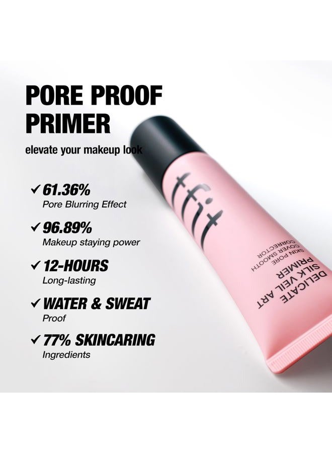 TFIT Delicate Silk Veil Art Primer - Korean Makeup, Poreless Matte Makeup Primer for Oily Skin (Lightweight, Hydrating), Blurring Pore Filler, Smooths fine lines，Long-Lasting Blur Effect, 1.01FL. Oz - Image 3