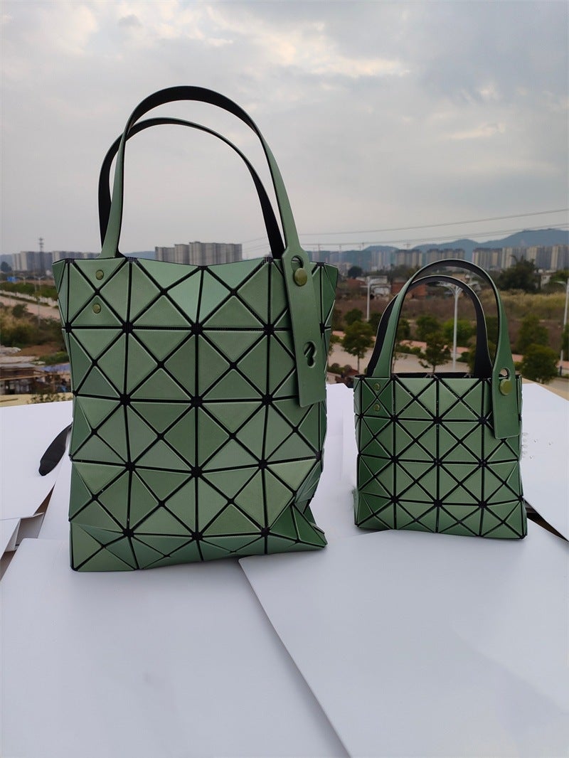 Six-Grid Large Square Box Geometric Rhombic Tote Bag Shoulder Crossbody Handbag Women'S Bag Underarm Bag - Image 1