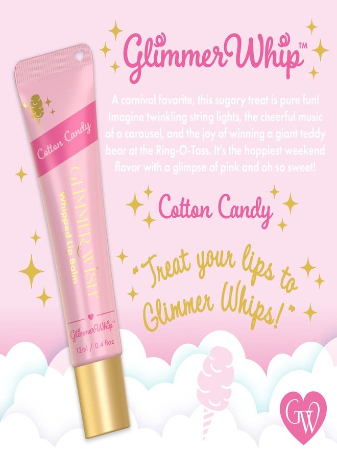 Glimmer Wish Glimmer Whip Hydrating Lip Balm, Whipped Lip Butter Treatment with Organic Nourishing Oils and Butters, Vegan and Cruelty Free Lip Moisturizer for Soft Lips (Cotton Candy - Image 2