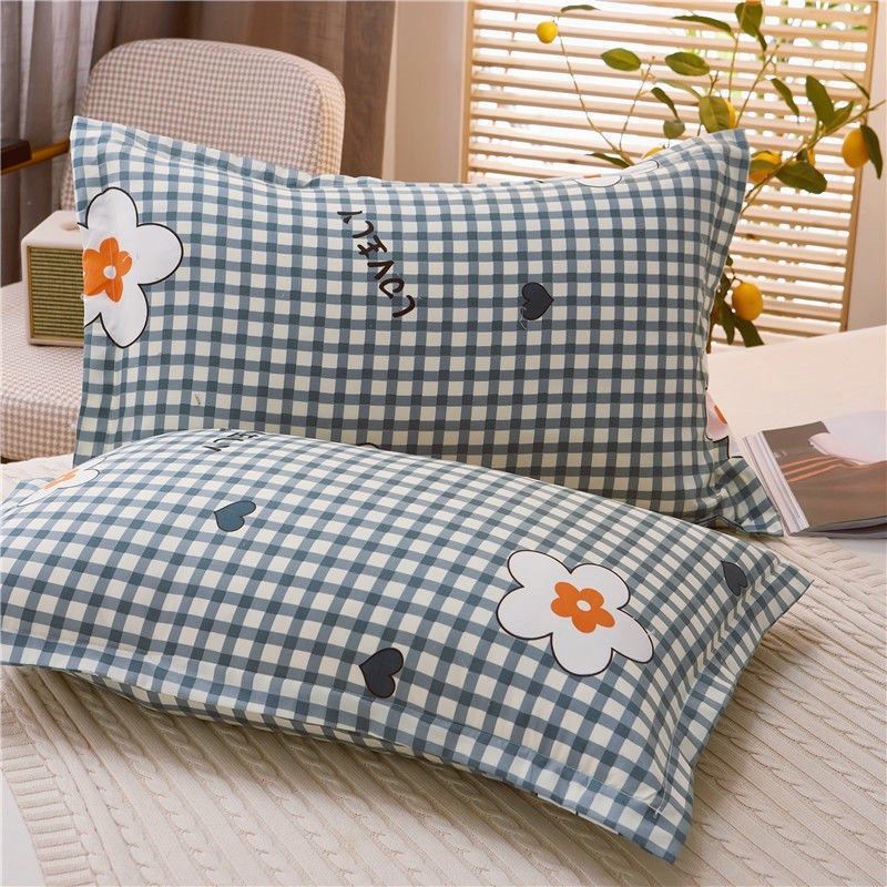 Pair Of Pillowcases For Street Stalls Pillowcases Pillowcases One Pair Single Simple Thickened Student Dormitory Pillow Leather Pillowcases - Image 3