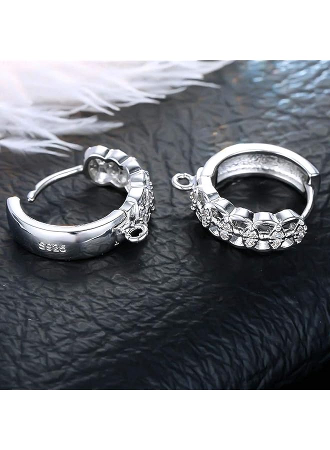 إيروريكس قرط نسائي من الفضة الإسترلينية عيار 925 مرصع بكريستال الزركونيا مضاد للحساسية وخالٍ من النيكل 002 - Image 2