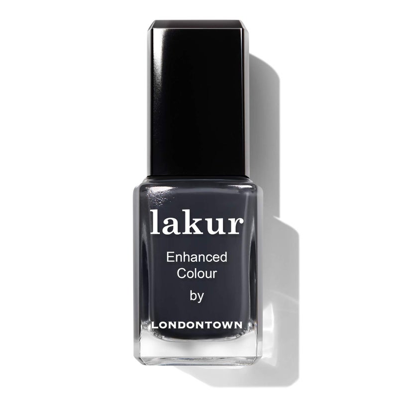 LONDONTOWN lakur Nail Polish - Chip-Resistant, Non-Toxic, Conditions & Hydrates Nails | Glossy Dark Gray, Put the Kettle On, .40 fl oz - Image 1