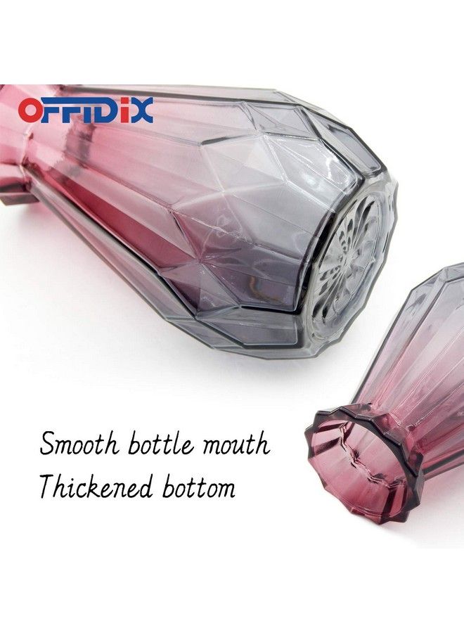 OFFIDIX Glass Vase Gradient Multicolor With Geometric Faceted Design Floral Vase For Weddings Events Decorating Arrangements Flowers Office Or Home Decor - Image 5