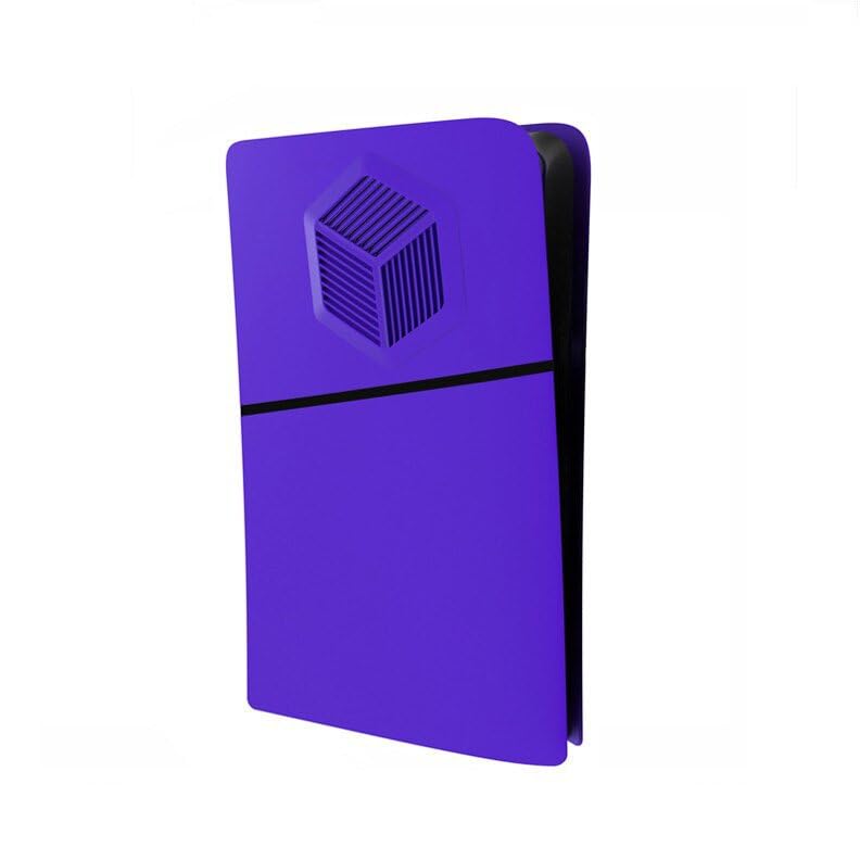 XinGeeek Faceplate Cover for PS5 Slim Digital Edition Faceplates with Cooling Vents Hard Shockproof Face Plate Cover Anti-Scratch Dustproof Protective ABS Case (Purple) - Image 2