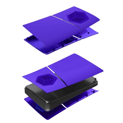 XinGeeek Faceplate Cover for PS5 Slim Digital Edition Faceplates with Cooling Vents Hard Shockproof Face Plate Cover Anti-Scratch Dustproof Protective ABS Case (Purple) - Image 3