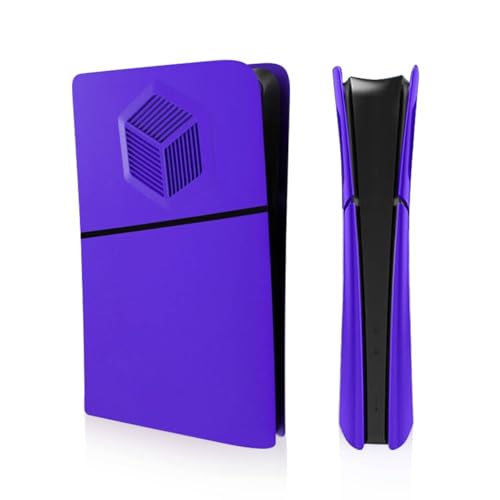XinGeeek Faceplate Cover for PS5 Slim Digital Edition Faceplates with Cooling Vents Hard Shockproof Face Plate Cover Anti-Scratch Dustproof Protective ABS Case (Purple) - Image 1
