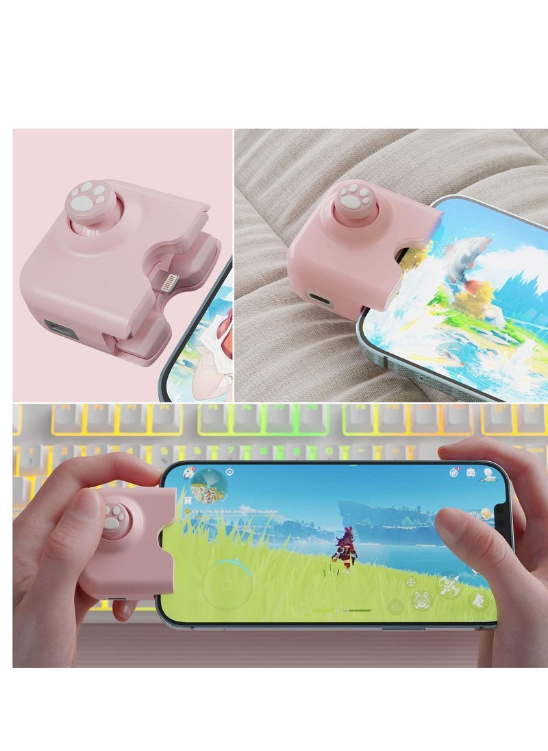 Y&D - For Yao L1 PRO Mobile Game Controller Joystick for iPhone (iOS 13.4 or Later, iOS Games), Gaming Gamepad Compatible with PUBGG Mobile, Call of Duty Mobile(CODM), Genshin Impact (Pink) - Image 1