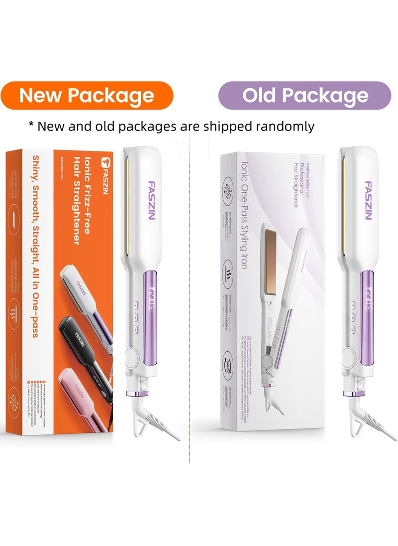 Faszin Professional Hair Straightener 42MM Wide-Plate Titanium Negative Ion Flat Iron 30s Rapid Heating LED Real-Time Temp Display Wide Voltage 10 Adjustable Temperature Levels (130°C-230°C)  - Image 2