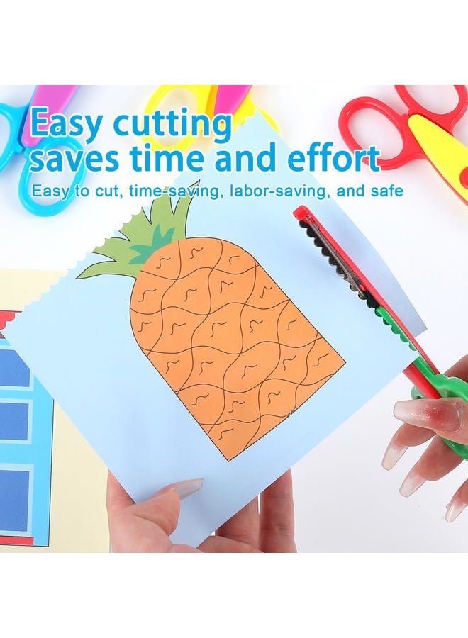 amassan 12 Pack Craft Scissors Decorative Edge, 5 Inch Safety Scissors, Colorful Zig Zag Scissors, Assorted Paper Edger Pattern Scissors for Office, School, Scrapbook - Image 5