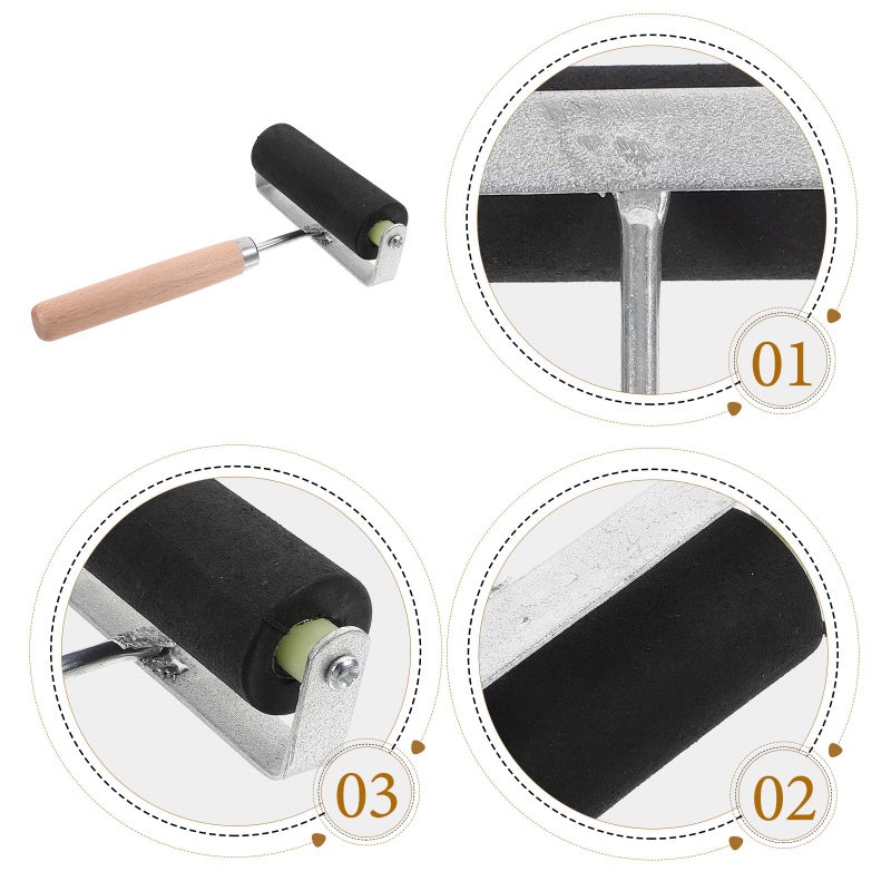 Rubber Ink Roller 9.5cm for Printmaking Stamping DIY Crafts Block Printing Ink Applicator Tool - Image 4
