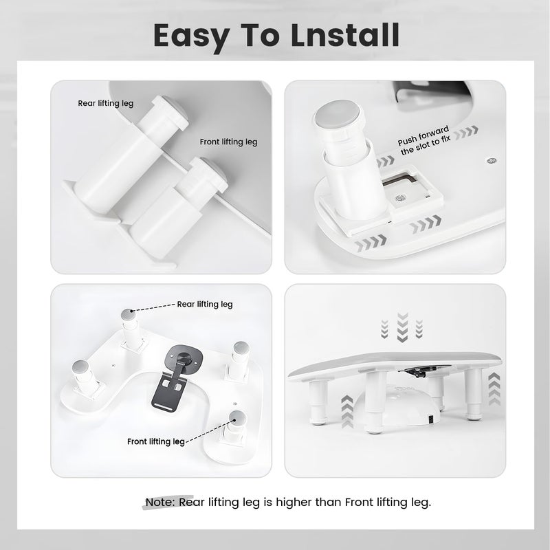 JODSONE Gray U Shaped Arm Rest for Nails Tech with Rotating Built-In Phone Holder and Adjustable Nail Arm Rest Detachable Manicure Hand Rest for Salon Design - Image 5