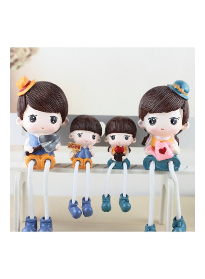 نيبمينينت عائلة من أربع دمى حرفية تعلّق للزينة متعدد الألوان