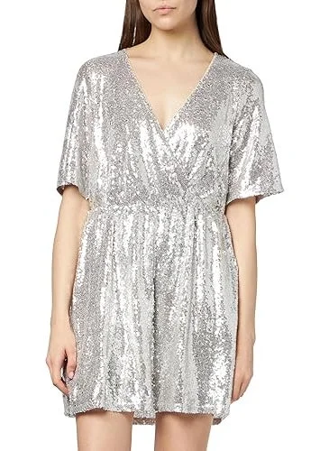 VERO MODA Surplice Neck Sequin Dress