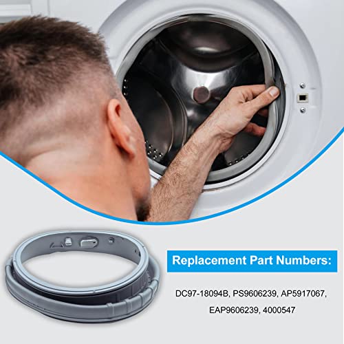 FHRHRY DC97-18094B Washer Door Boot Seal Gasket Diaphragm for Samsung Washing Machine WF42H5000AW/A2 WF42H5100AW/A2 WF42H5200AF/A2 WF42H5200AP/A2 WF42H5200AW/A2 Replace PS9606239 AP5917067 EAP9606239 4000547 - Image 3