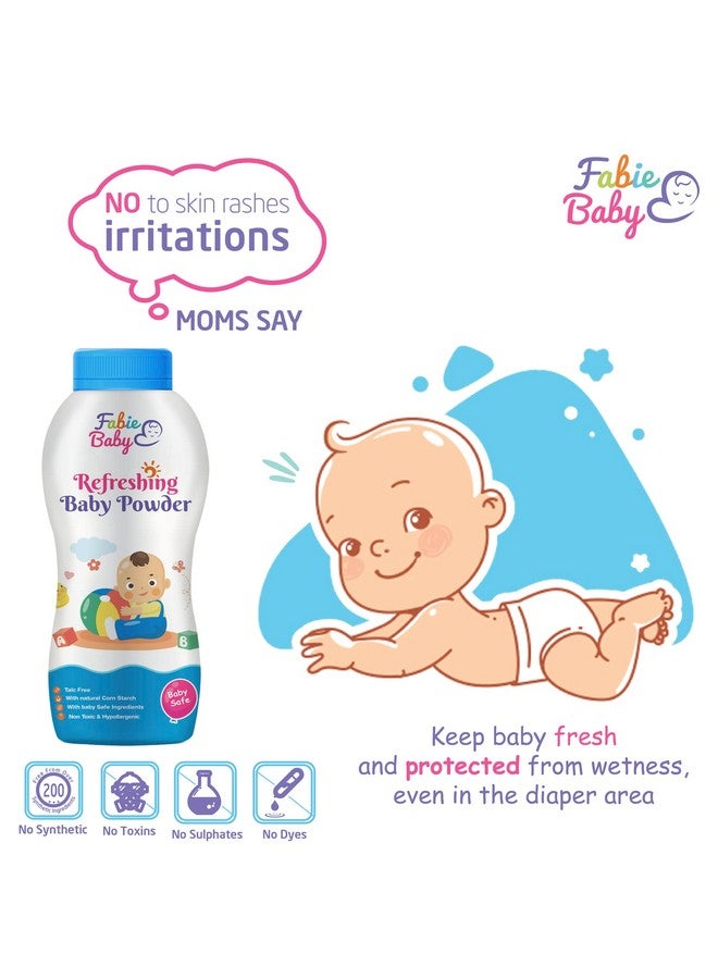 Fabie Baby Bottom Duo, 100% Chemical Free Baby Cream With Talc Free Natural Baby Powder, Combo Offer, (Cream 100Ml + Powder 200Gm) - Image 5