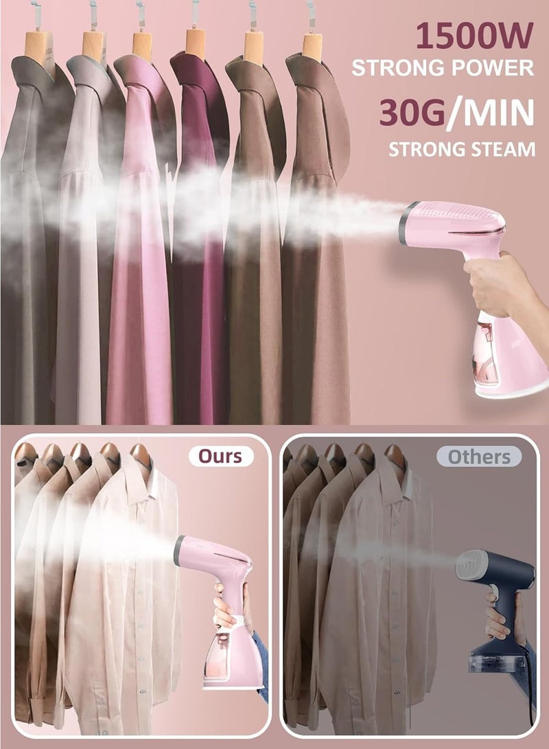 PRIMO PLUS Handheld Steam Iron – 0.28L, 1500W, Pink, Ideal for Clothes, Curtains, and Delicate Fabrics with Portable Lightweight Design for Home and Travel Use - Image 5