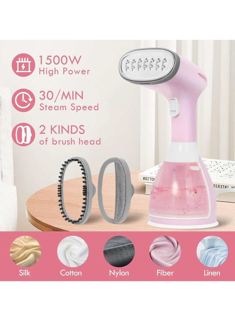 PRIMO PLUS Handheld Steam Iron – 0.28L, 1500W, Pink, Ideal for Clothes, Curtains, and Delicate Fabrics with Portable Lightweight Design for Home and Travel Use - Image 3