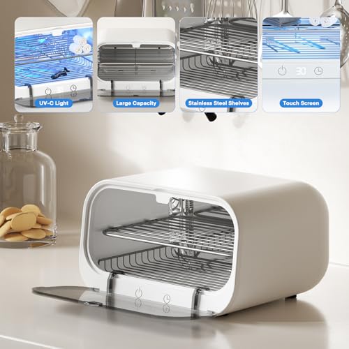 Yofuly Sterilizer for Esthetician, 12L Double-layer Large Sterilizer for Nail Tools, Multi-Functional Nail Cleaner Box, Large Capacity Cleaning Cabinet for Home Use, Barbers, Beauty Salons, and Spas - Image 5