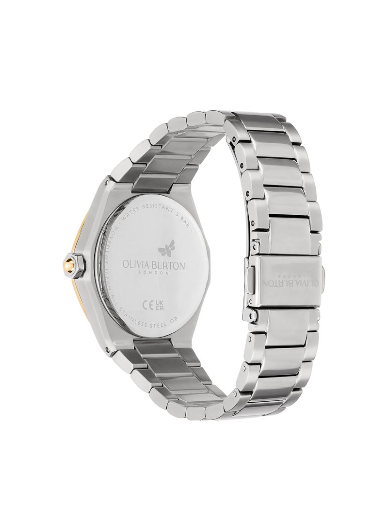 OLIVIA BURTON ساعة أوليفيا بورتون النسائية ذات الشكل التناظري بعلبة بيضاء - 24000031 - Image 5