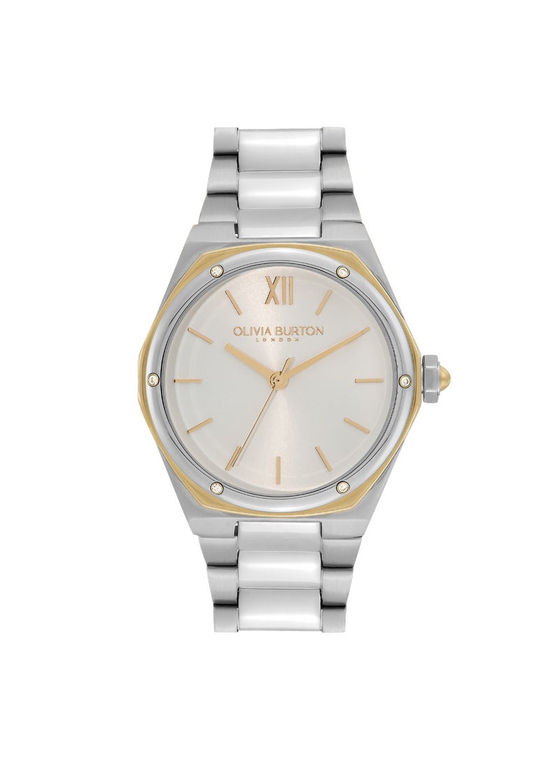 OLIVIA BURTON ساعة أوليفيا بورتون النسائية ذات الشكل التناظري بعلبة بيضاء - 24000031 - Image 1