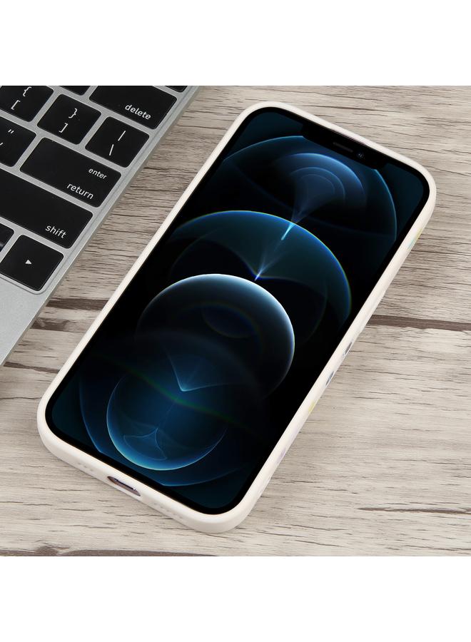 Zaboon Case For iPhone 12 Pro Max Milk Tea Astronaut Pattern Liquid Silicone Phone Case - Image 2